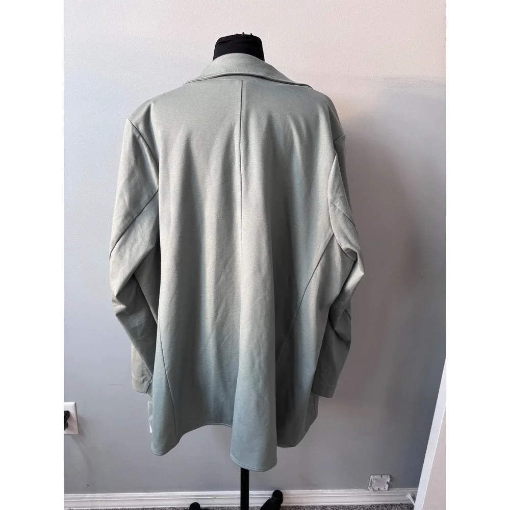 Athleta Eastbound Minimalist Ponte Knit‎ Blazer Gray Sage size 22 NWOT #986273